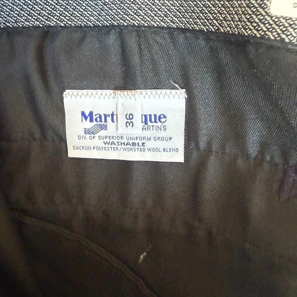 Martinique Made For The NYPD Police Uniform Pants Men 36 Navy Wool Blend Pleated